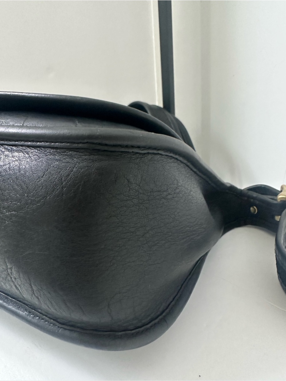 Vintage Coach Patricia’s Legacy Saddle Bag 90’s Black Leather 9951 Flap EUC - Picture 6 of 17
